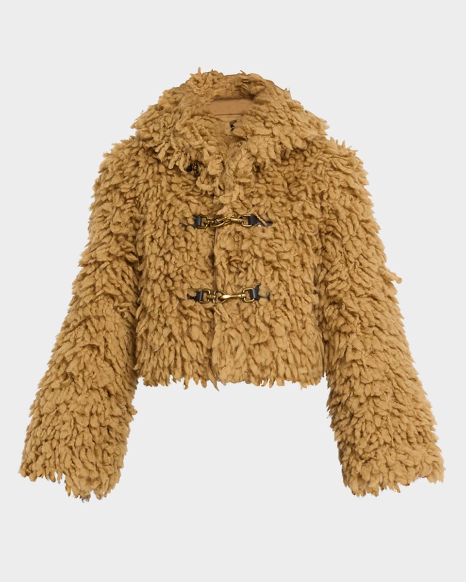Short Shearling Fringe Jacket
